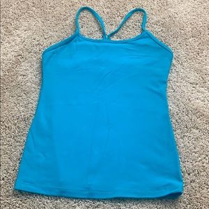 Lululemon teal power Y tank